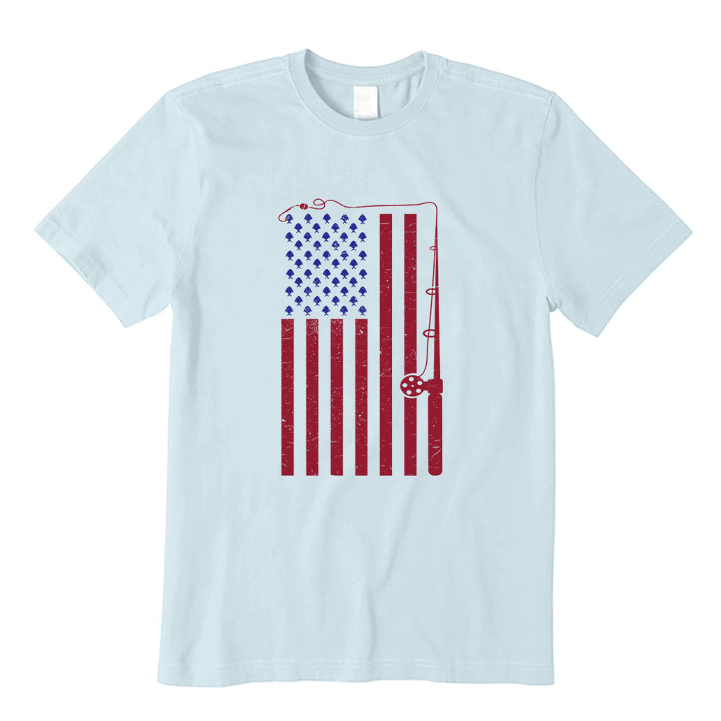 Fishing American Flag T-Shirt