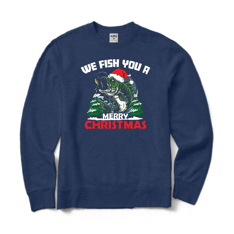 We Fish You A Merry Christmas Crewneck Sweatshirt