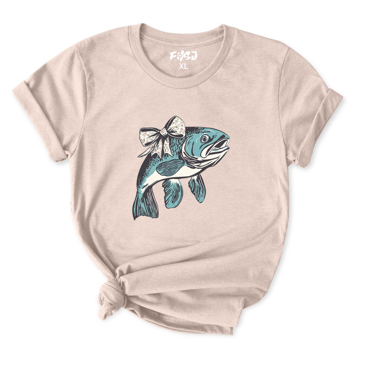 Trout with Coquette Bow T-Shirt for Women