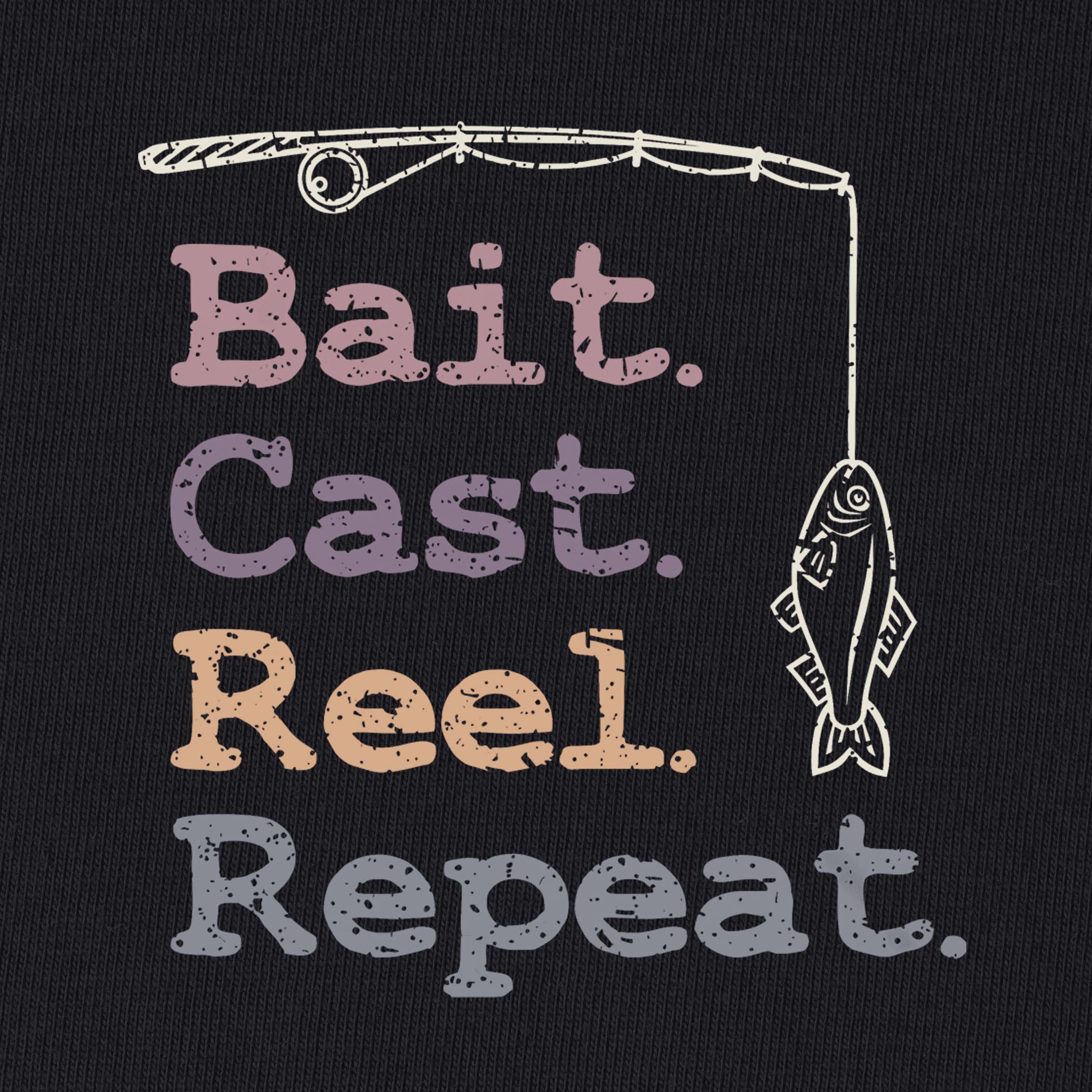 Bait Cast Reel Repeat T-Shirt for Women