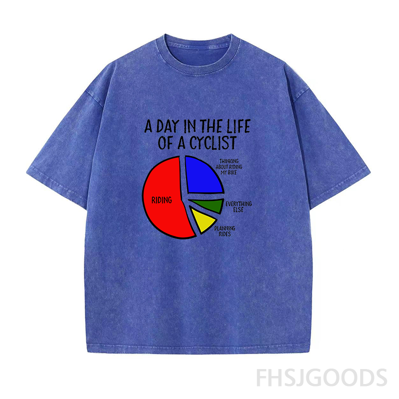 A Day in The Life of A Cyclist Unisex Distressed T-Shirt
