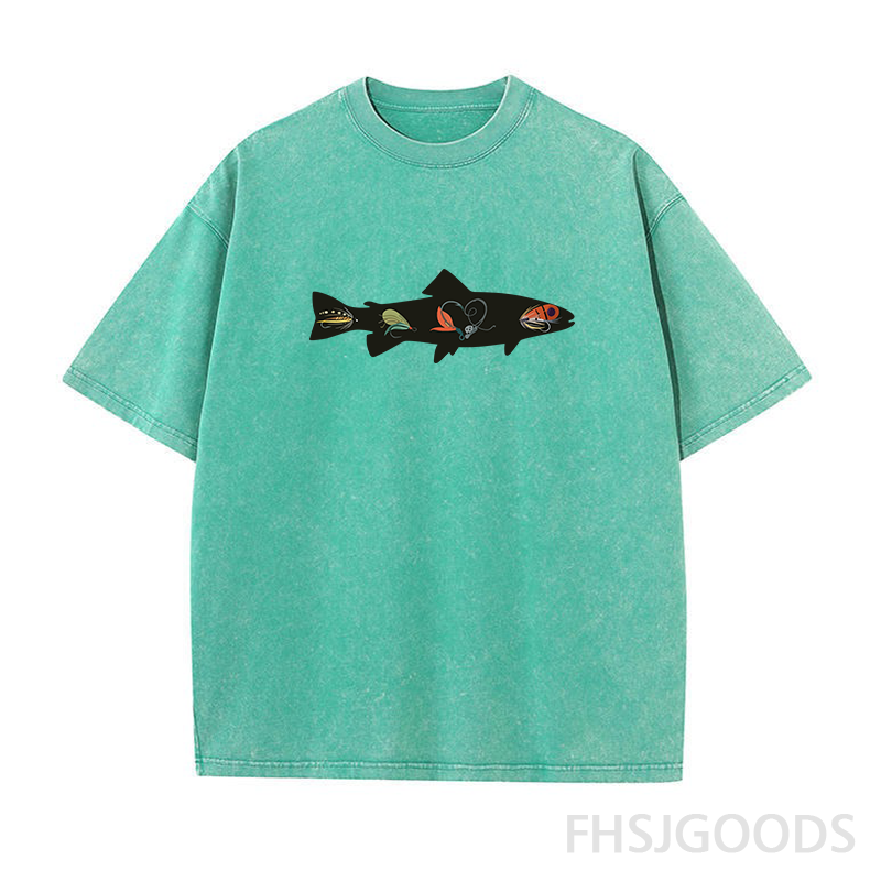 Trout Fishing Unisex Distressed T-Shirt