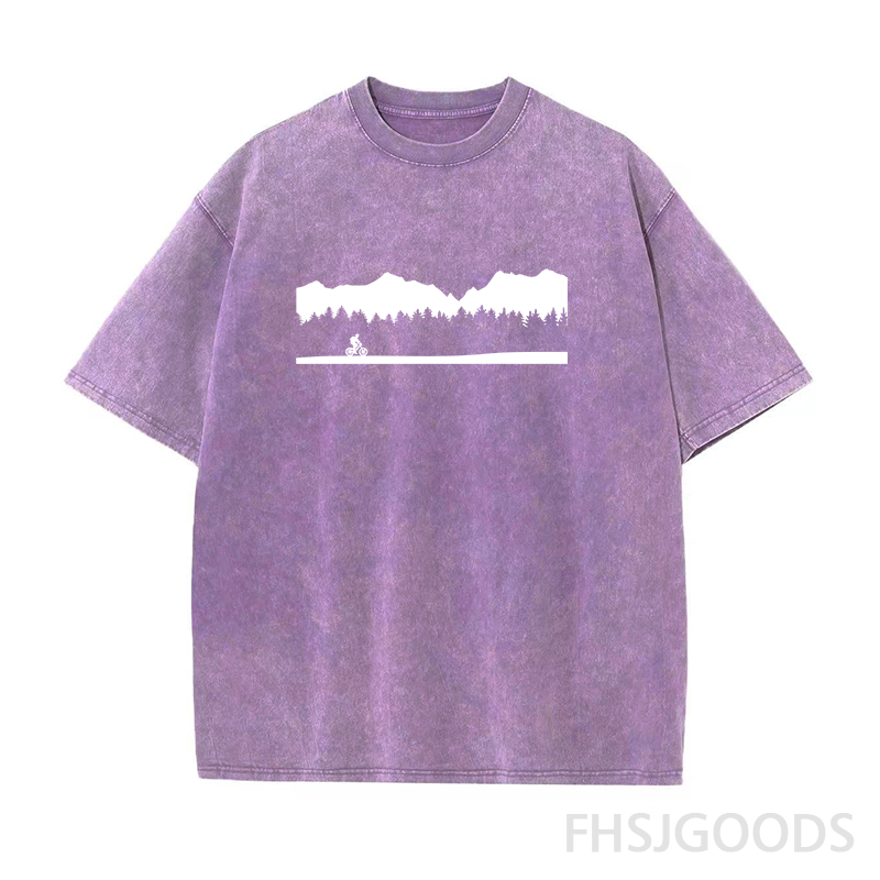Mountain Bike Unisex Distressed T-Shirt