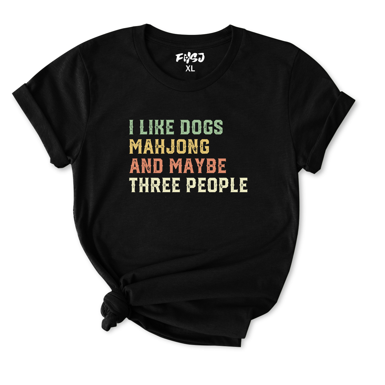 I Like Dogs Mahjong And Maybe Three People T-Shirt for Women