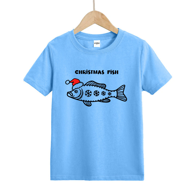 Christmas Fish Kid's T-Shirts