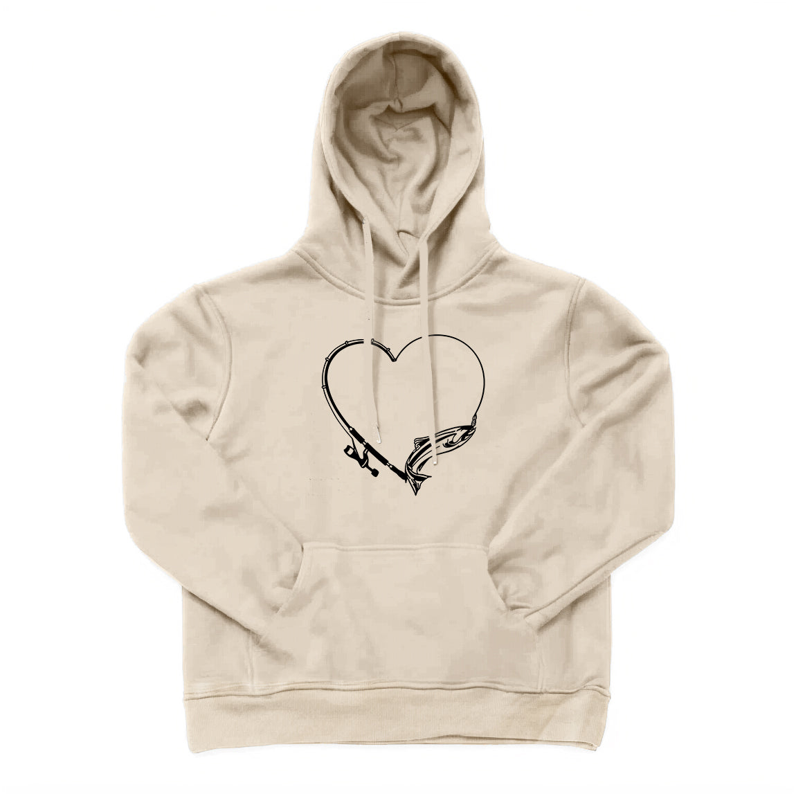 Fishing Rod Hear Hoodie
