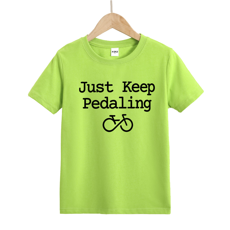 Just Keep Pedaling Cycling Kids T-Shirt