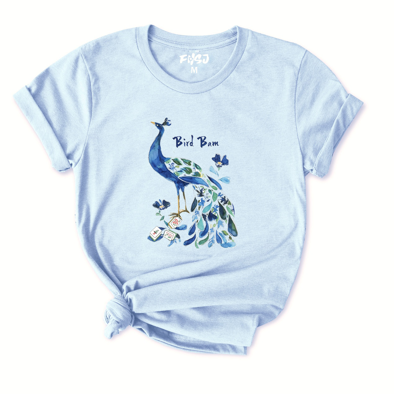 Bird Bam Mahjong Peacock T-Shirt for Women