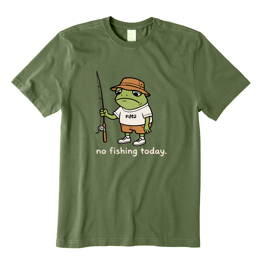 No Fishing Today Frog T-shirt