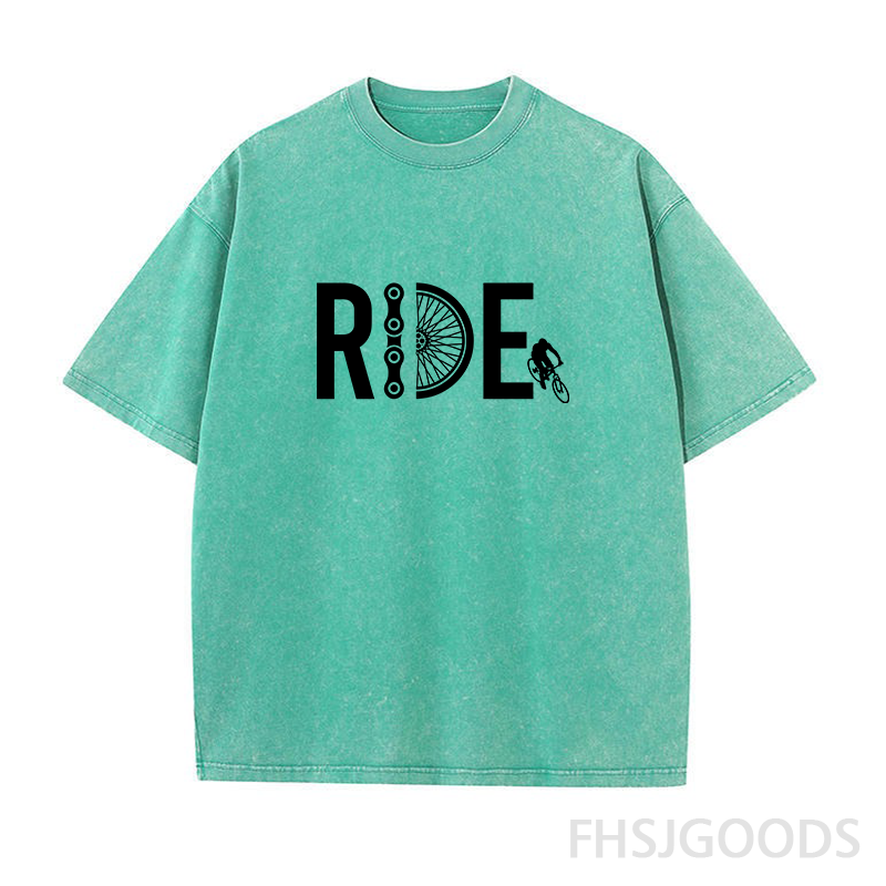 Bicycle Ride Unisex Distressed T-Shirt