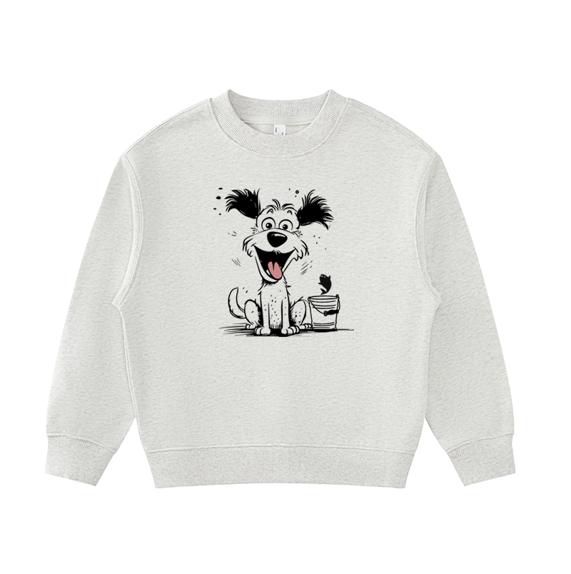 Dog Happy Fishing Kid's Sweatshirt