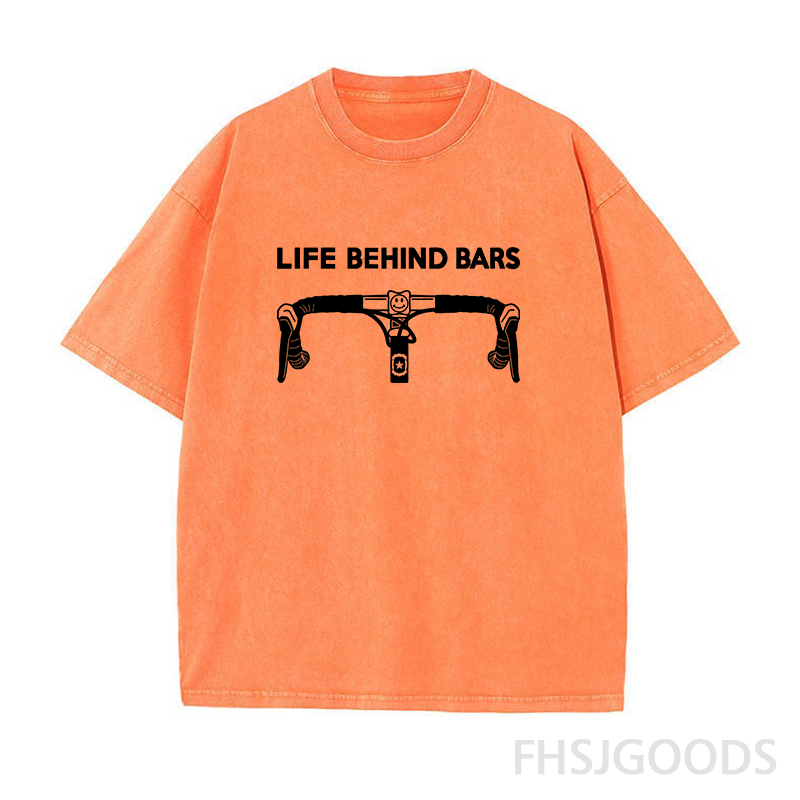 Life Behind Bars Cycling Unisex Distressed T-Shirt