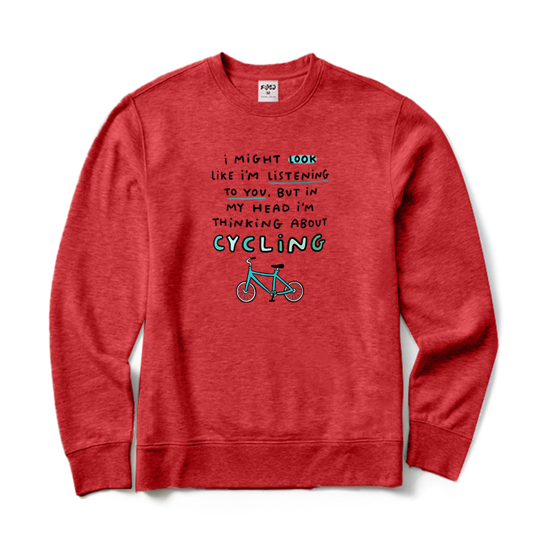 Thinking About Cycling Crewneck Sweatshirt