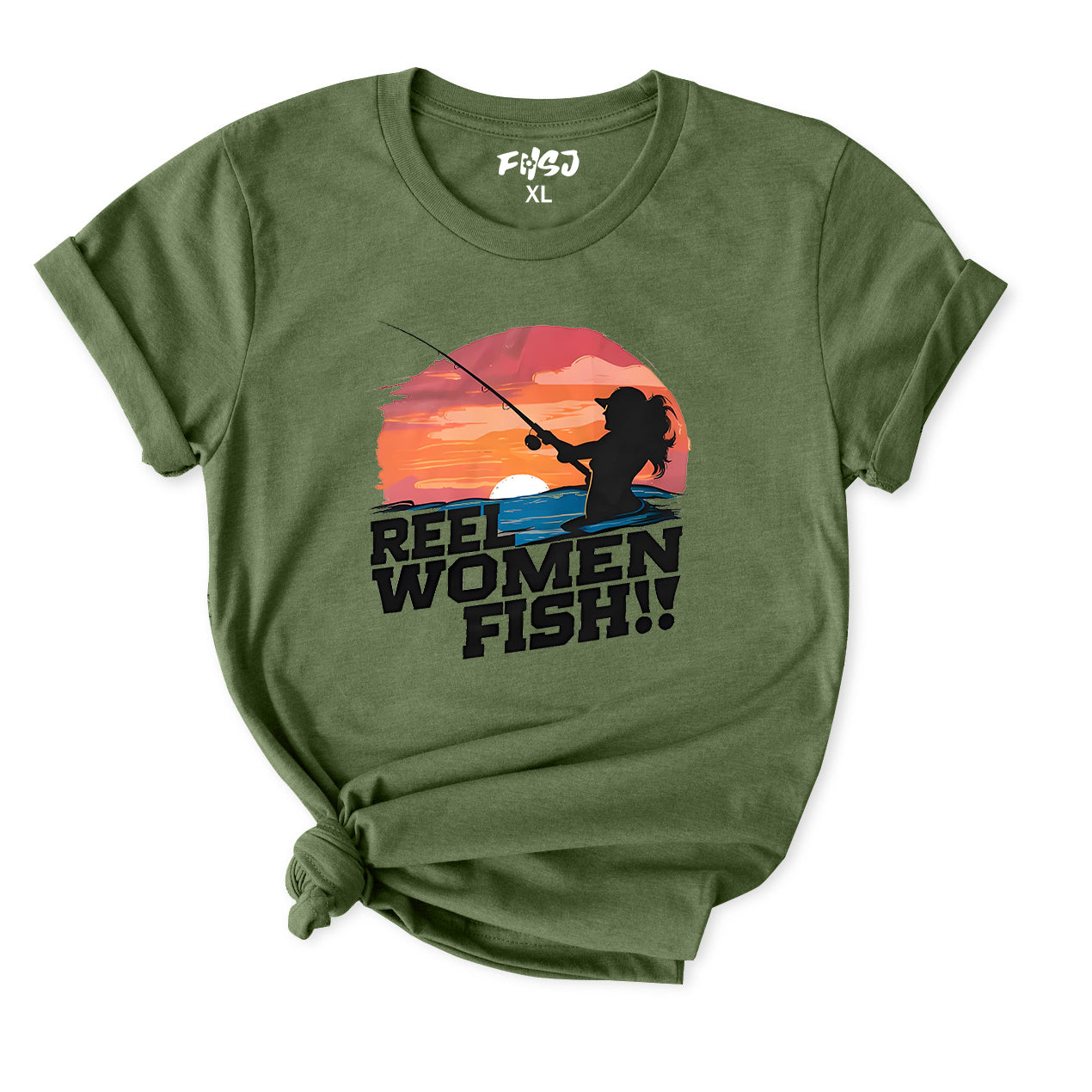 reel woman fish T-Shirt for Women