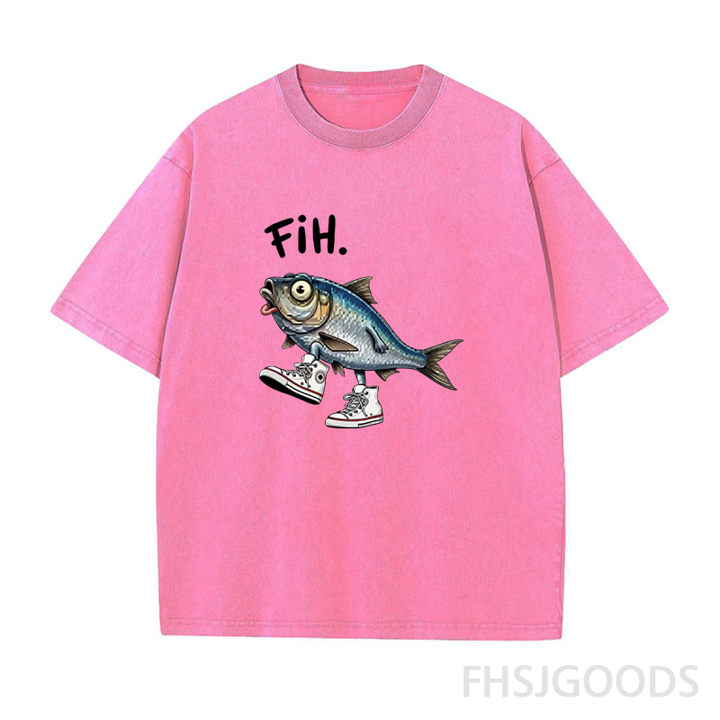 Fih Shoes Fish Unisex Distressed T-Shirt