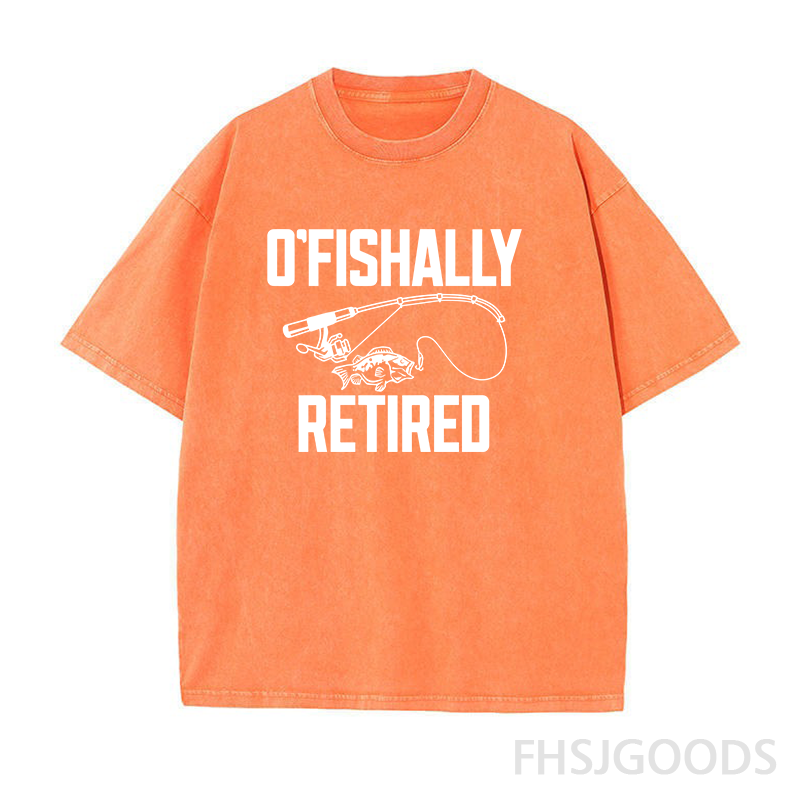 O'fishally Retired Unisex Distressed T-Shirt
