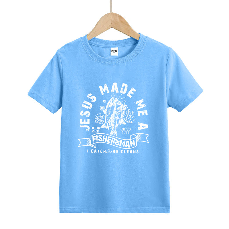 Jesus Made Me A Fisherman Kids T-Shirt