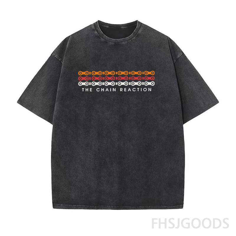 The Chain Reaction Cycling Unisex Distressed T-Shirt