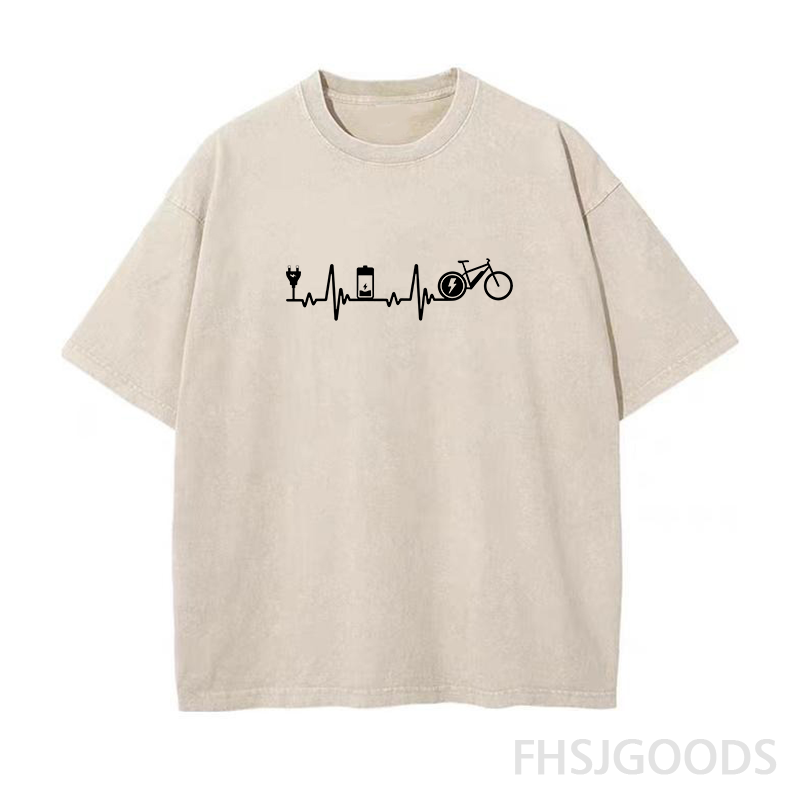 Heartbeat E-Bike Unisex Distressed T-Shirt