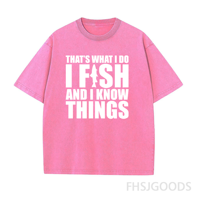 I Fish and I Know Things Unisex Distressed T-Shirt