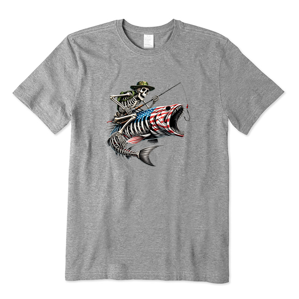 Funny Fishing Skeleton T-Shirt