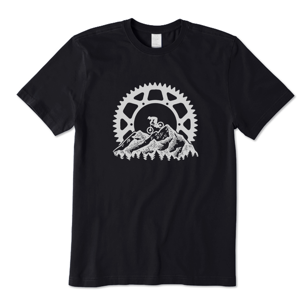 Mountain Bike Gear & Peaks Cycling T-shirt