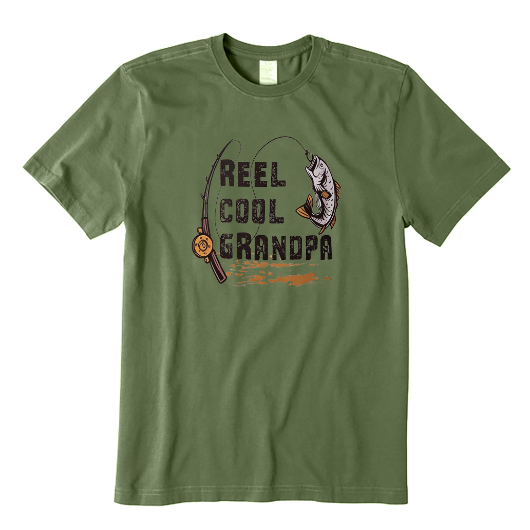 Vintage Reel Cool Grandpa Fishing T-shirt