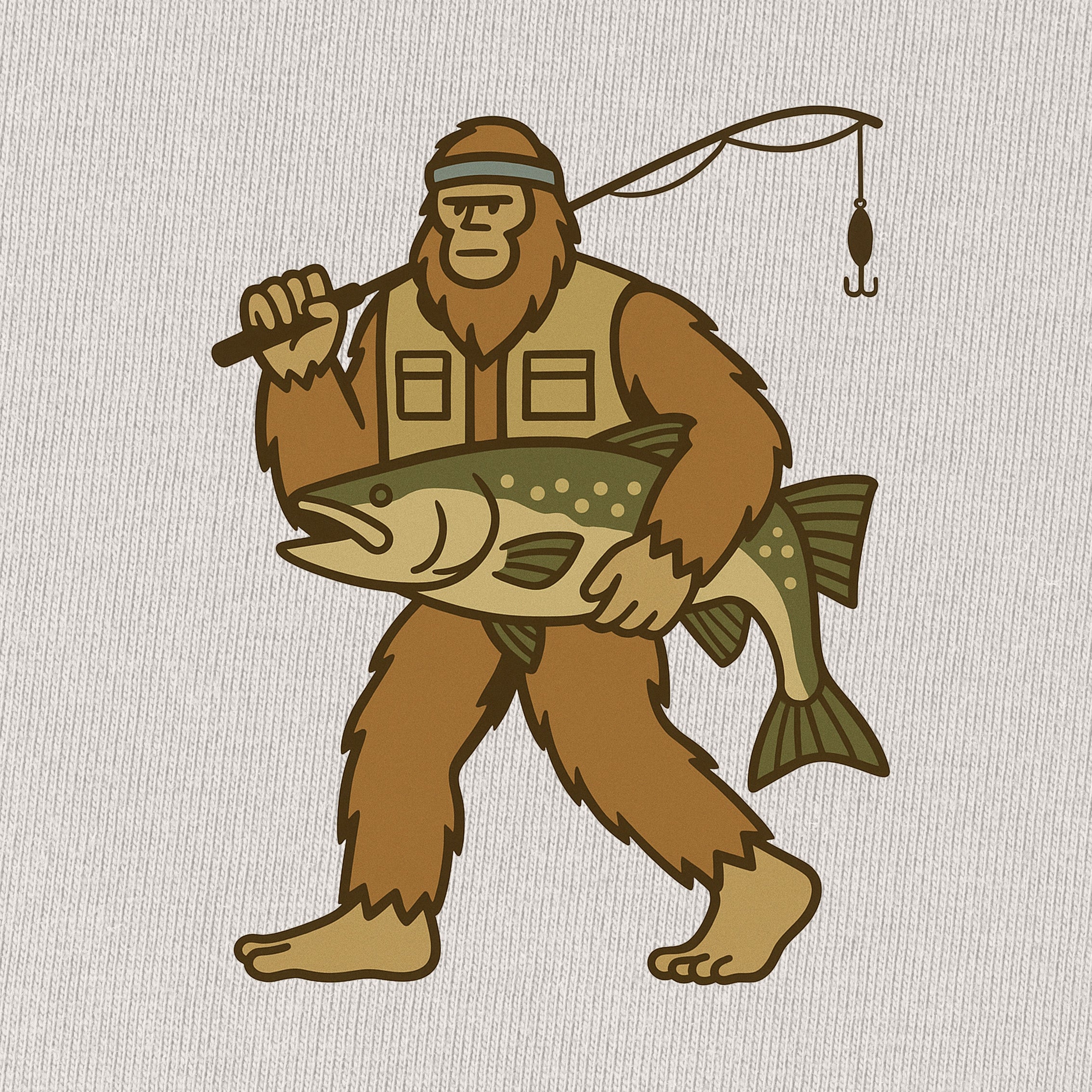 Bigfoot Fishing T-Shirt