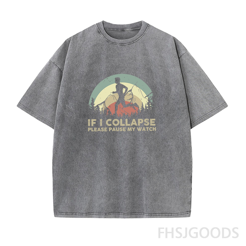 If I Collapse Please Pause My Watch Unisex Distressed T-Shirt