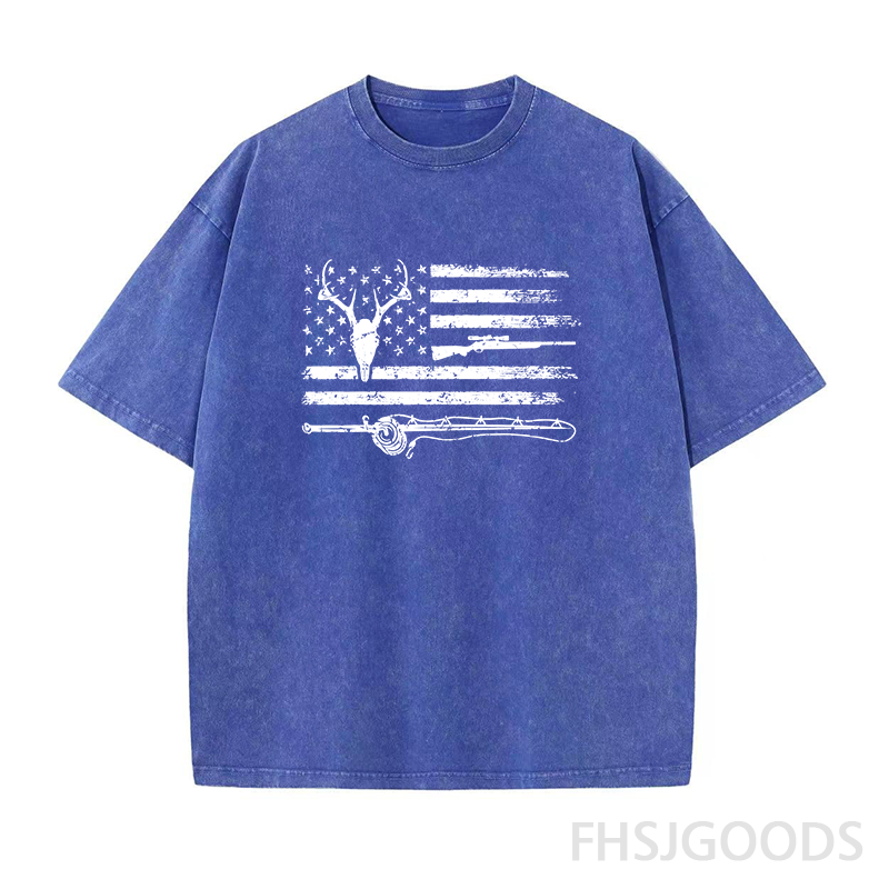 Hunting and Fishing Flag Unisex Distressed T-Shirt