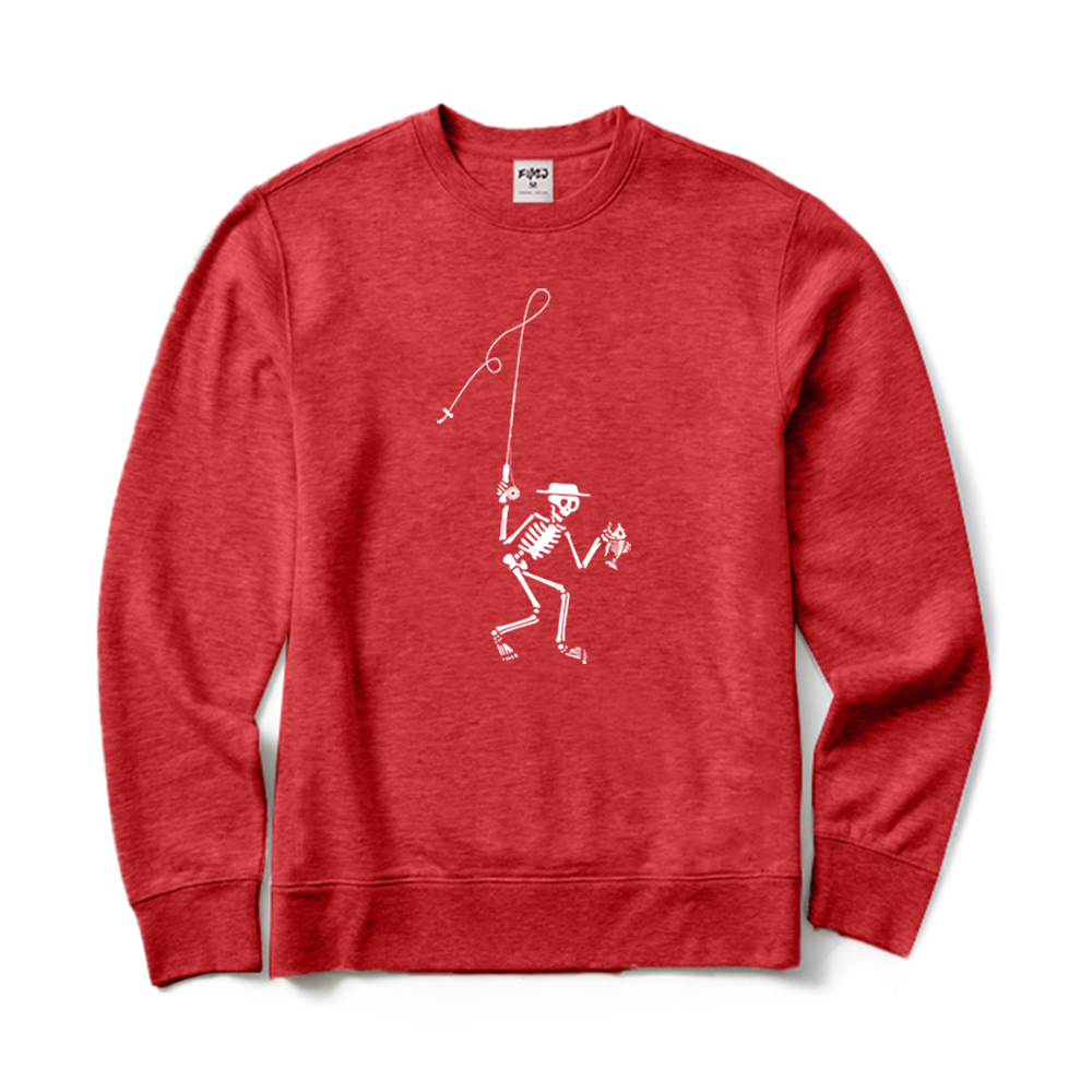 FLY FISHING SKELETON Crewneck Sweatshirt