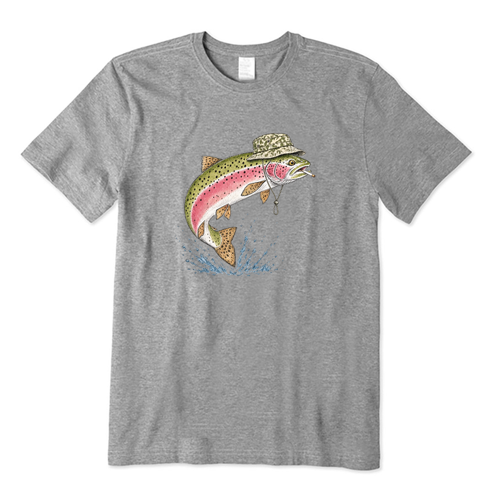 Rainbow Trout Smoking Cigarette T-Shirt