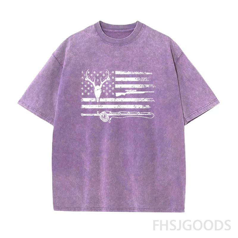 Hunting and Fishing Flag Unisex Distressed T-Shirt