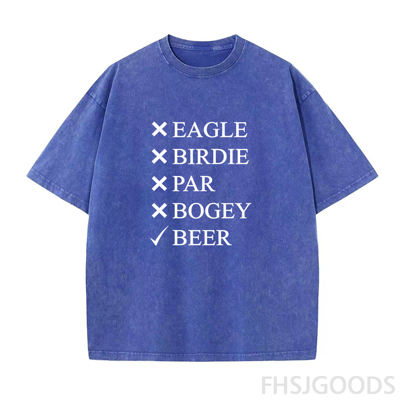 Eagle Birdie Par Bogey Beer Unisex Distressed T-Shirt
