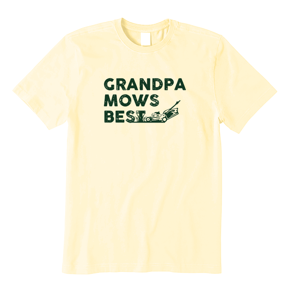 Retro Grandpa Mows Best T-shirt