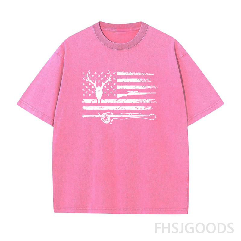 Hunting and Fishing Flag Unisex Distressed T-Shirt