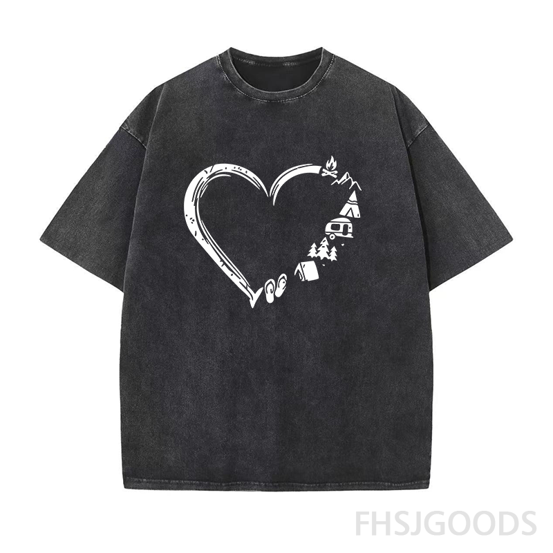 Camp Lover Unisex Distressed T-Shirt