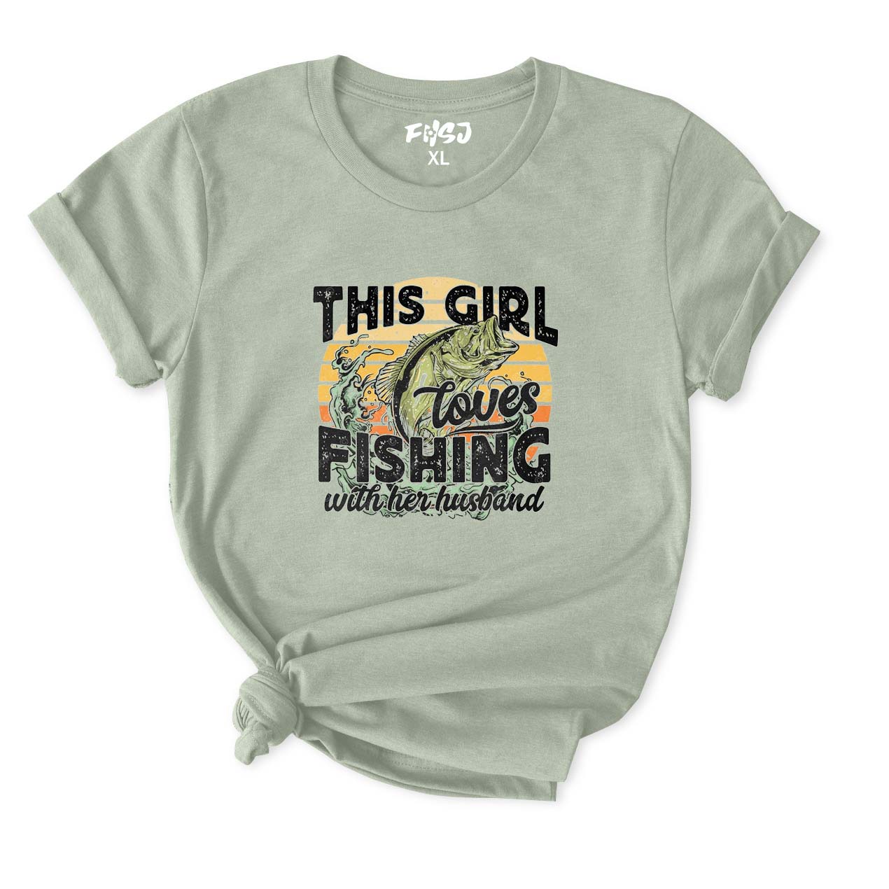 This Girl Loves Fishing with Her Husband T-Shirt for Women