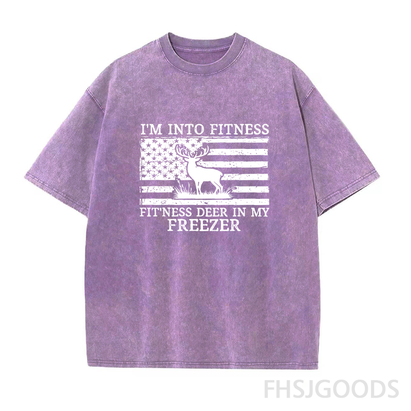 I'm Into Fitness Fitness Deer in My Freezer Unisex Distressed T-Shirt