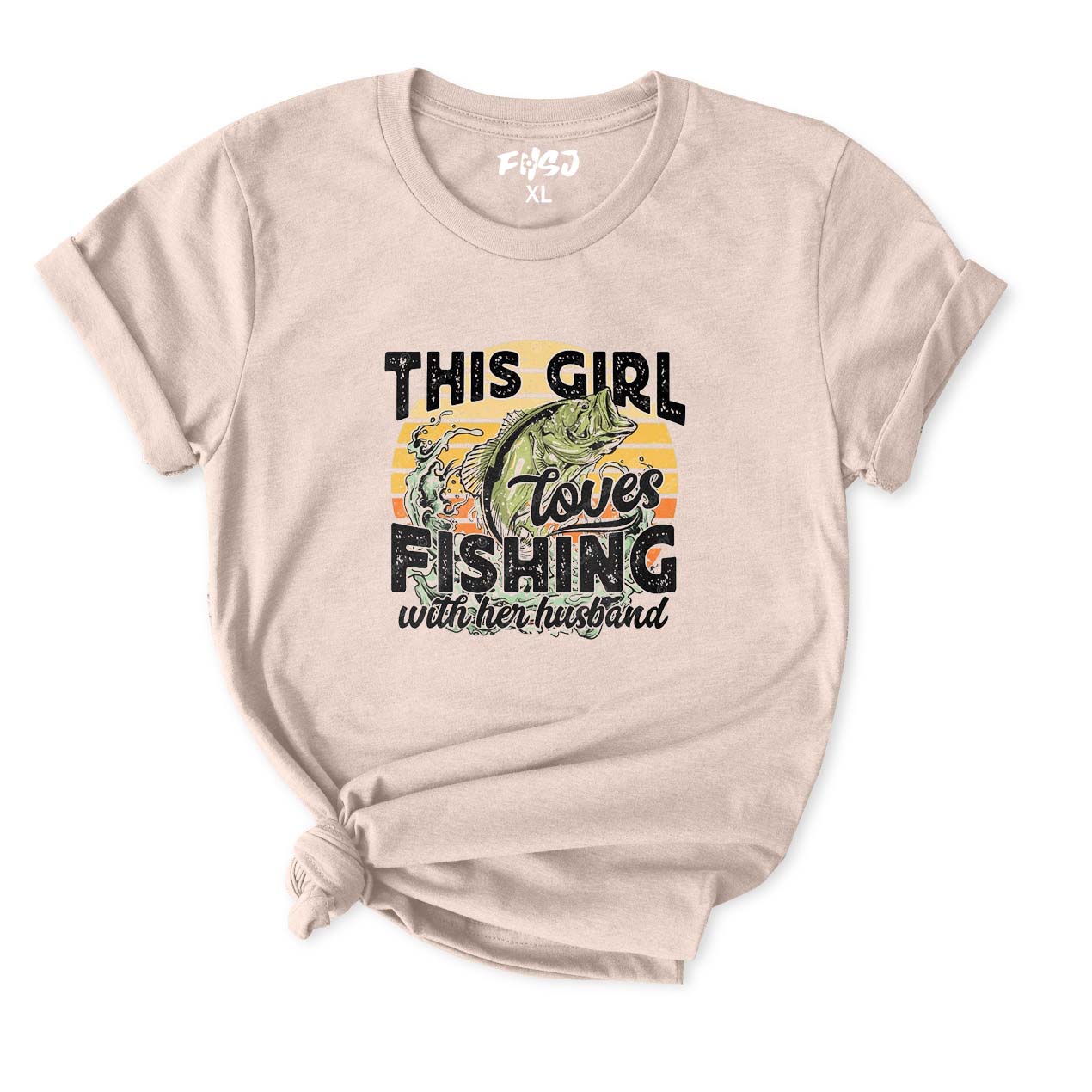 This Girl Loves Fishing with Her Husband T-Shirt for Women