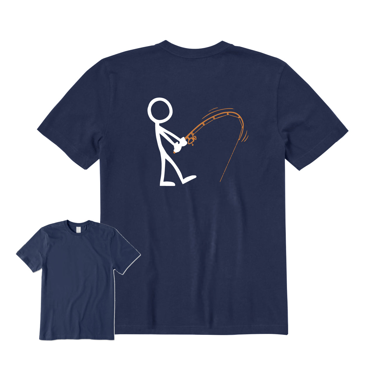 Caught A Big Fish Back Graphic T-Shirt