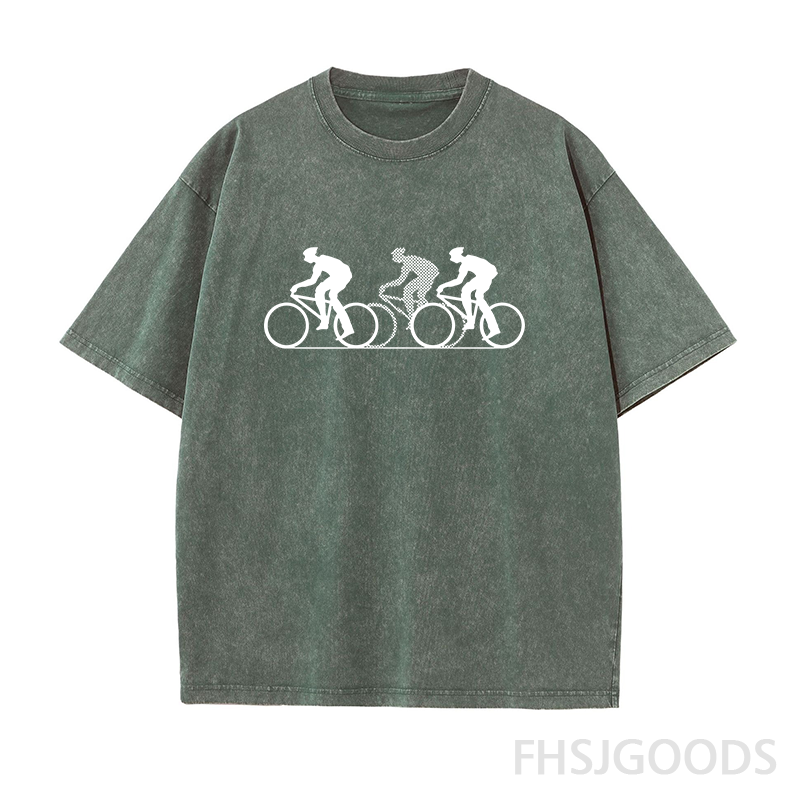 Cycling Unisex Distressed T-Shirt