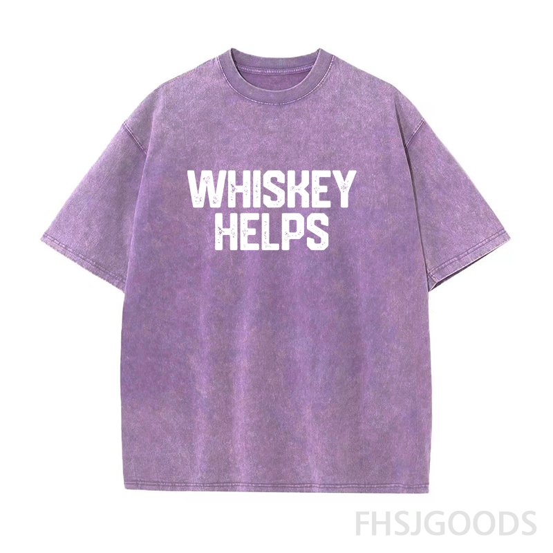 Whiskey Helps Unisex Distressed T-Shirt