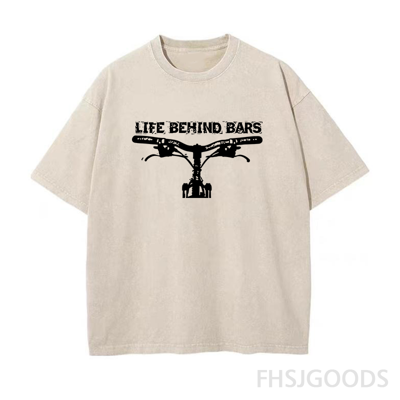 Mountain Biking Unisex Distressed T-Shirt
