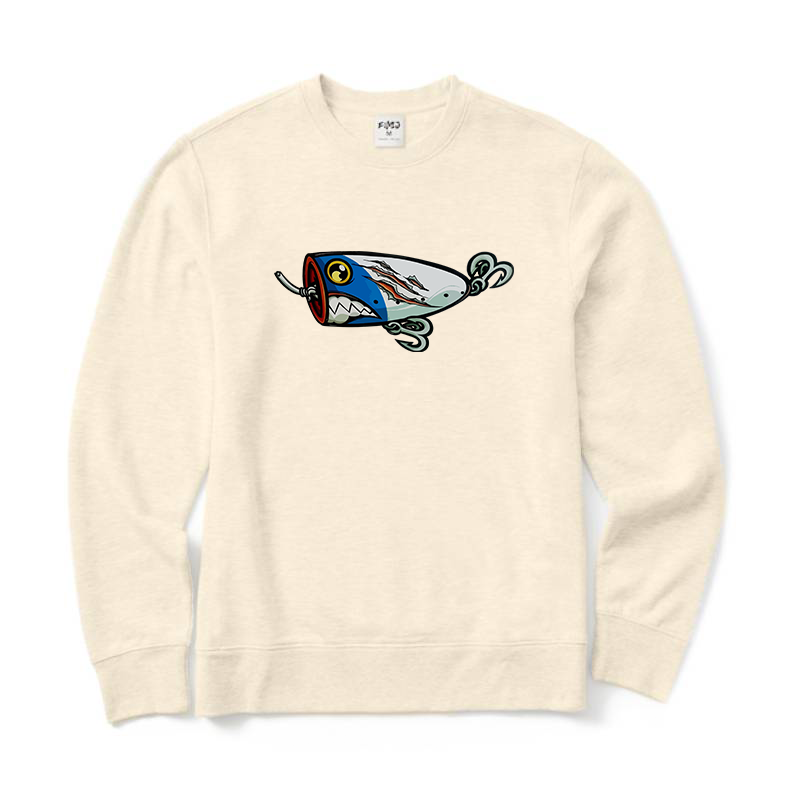 Bass Large Mouth Fishing Lure Crewneck Sweatshirt