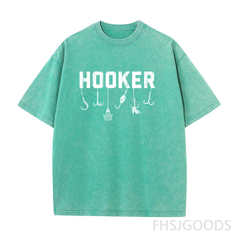 Fishing Hooker Unisex Distressed T-Shirt