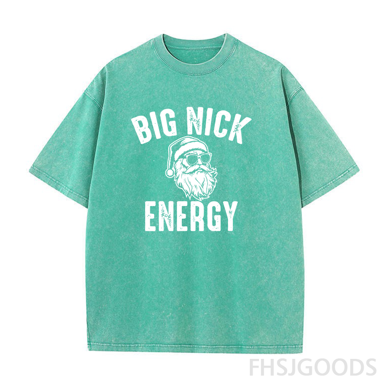 Big Nick Energy Santa Unisex Distressed T-Shirt