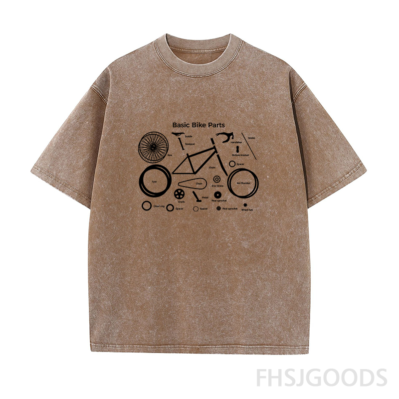 Bike Parts Unisex Distressed T-Shirt