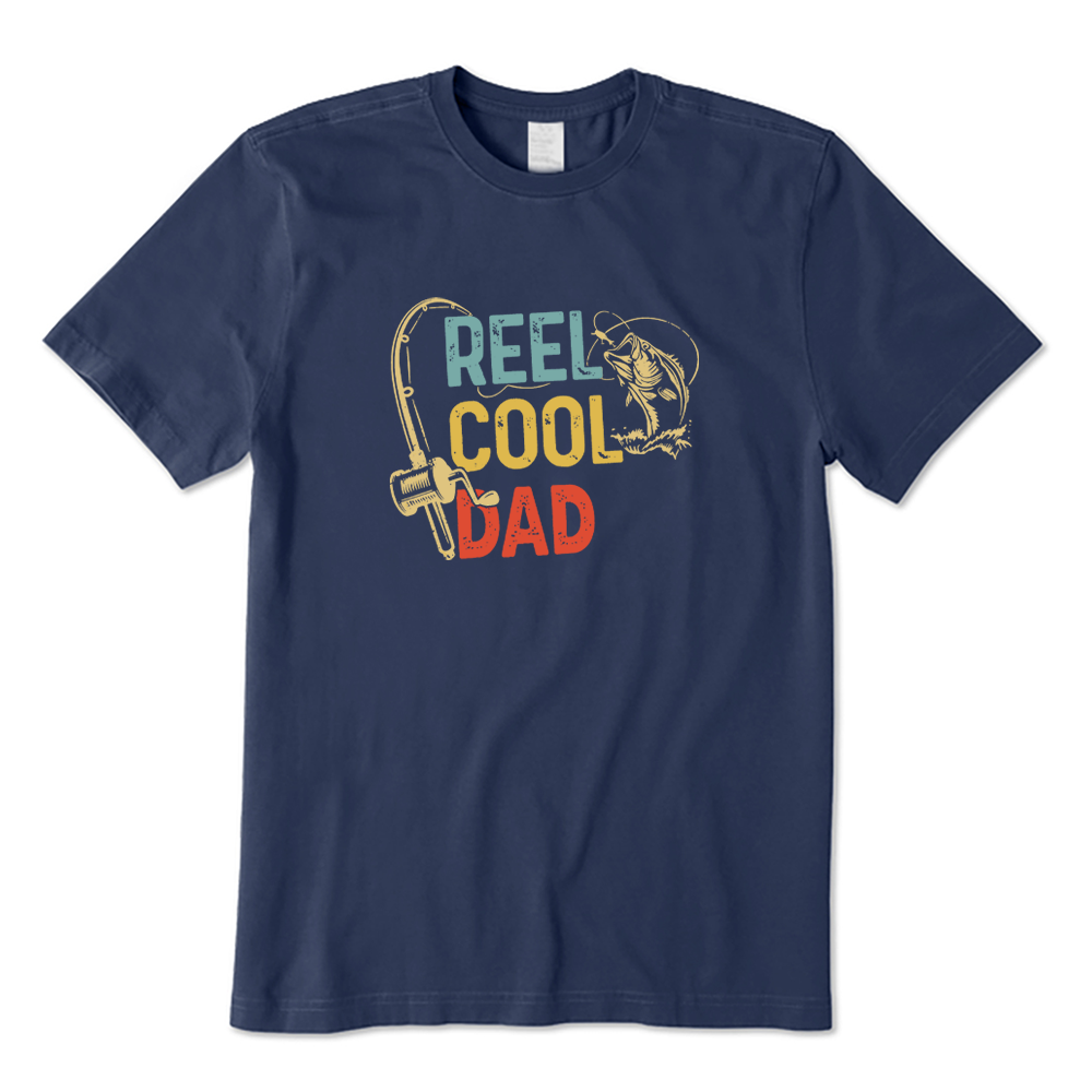 Reel Cool Dad Bass Fishing Graphic T-shirt