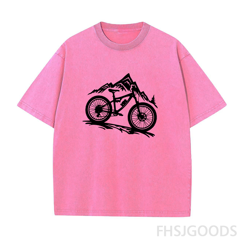 Mountain Bike Unisex Distressed T-Shirt